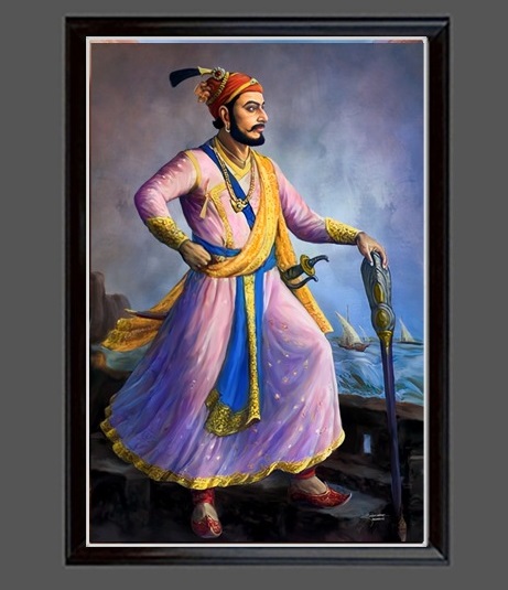 Picture of Beutiful Photo Frame for Shree Chhatrapati Shivaji Maharaj with Sword on Coastal